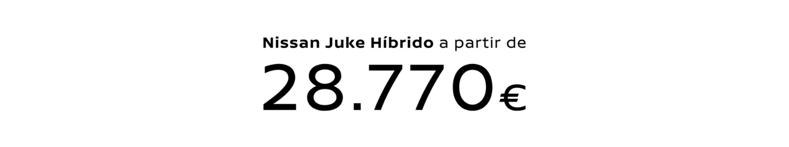 Selo promocional da campanha Nissan Juke Híbrido, a partir de 28.770€. 