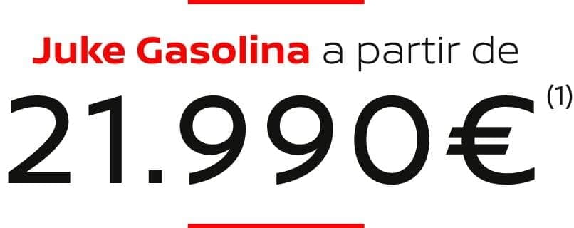 Selo promocional da campanha Nissan Juke Gasolina, a partir de 21.990€. 
