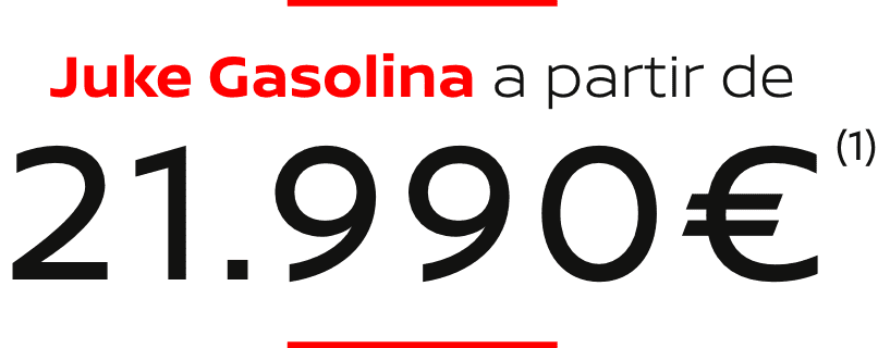 Selo promocional da campanha Nissan Juke Gasolina, a partir de 21.990€. 