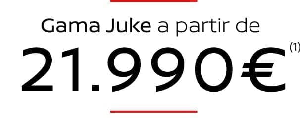 Selo promocional da campanha Nissan Juke, com ofertas de gama desde 21.990€. 