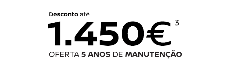 Desconto até 1.450€ + Oferta 5 anos Manutenção