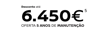 Desconto até 6.450€ + Oferta 5 anos Manutenção