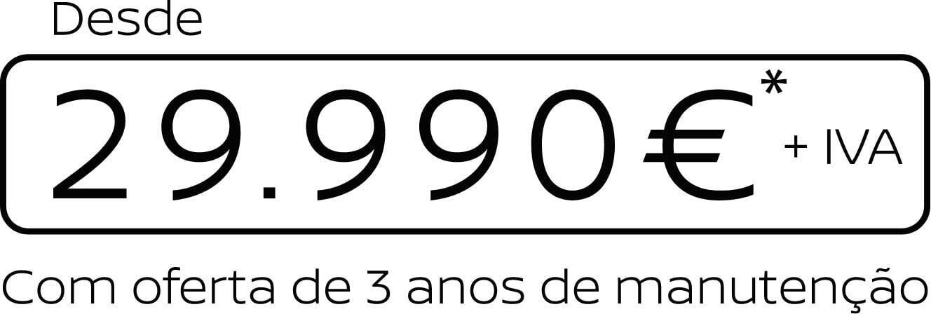 Oferta de lançamento do novo LEAF 100% elétrico, desde 29.990€ + IVA, com 3 anos de manutenção. 